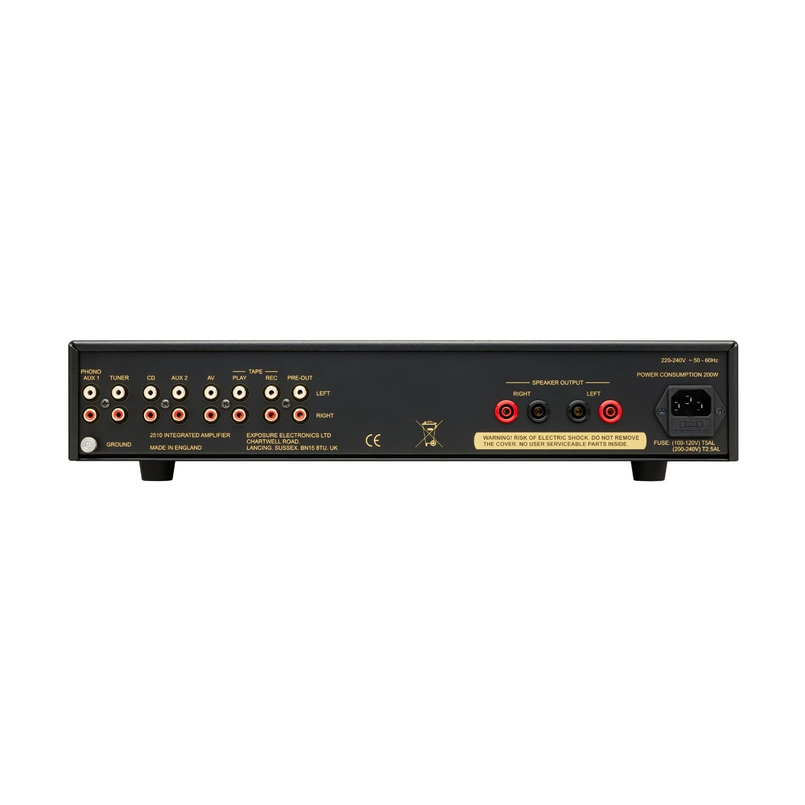 Exposure 2510 Integrated Amplifier back black