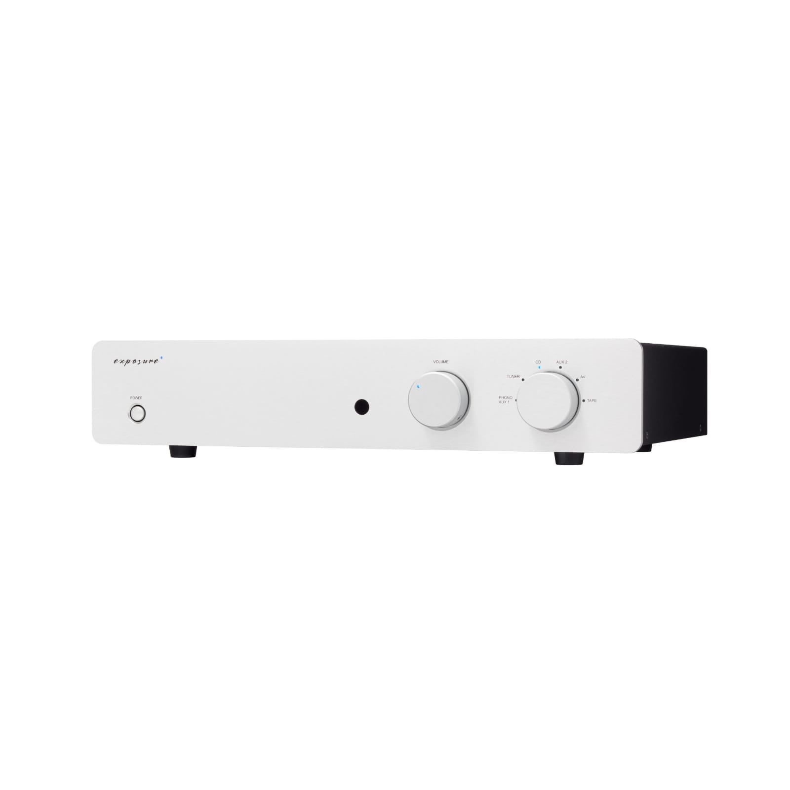 Exposure 2510 Integrated Amplifier front silver angle left