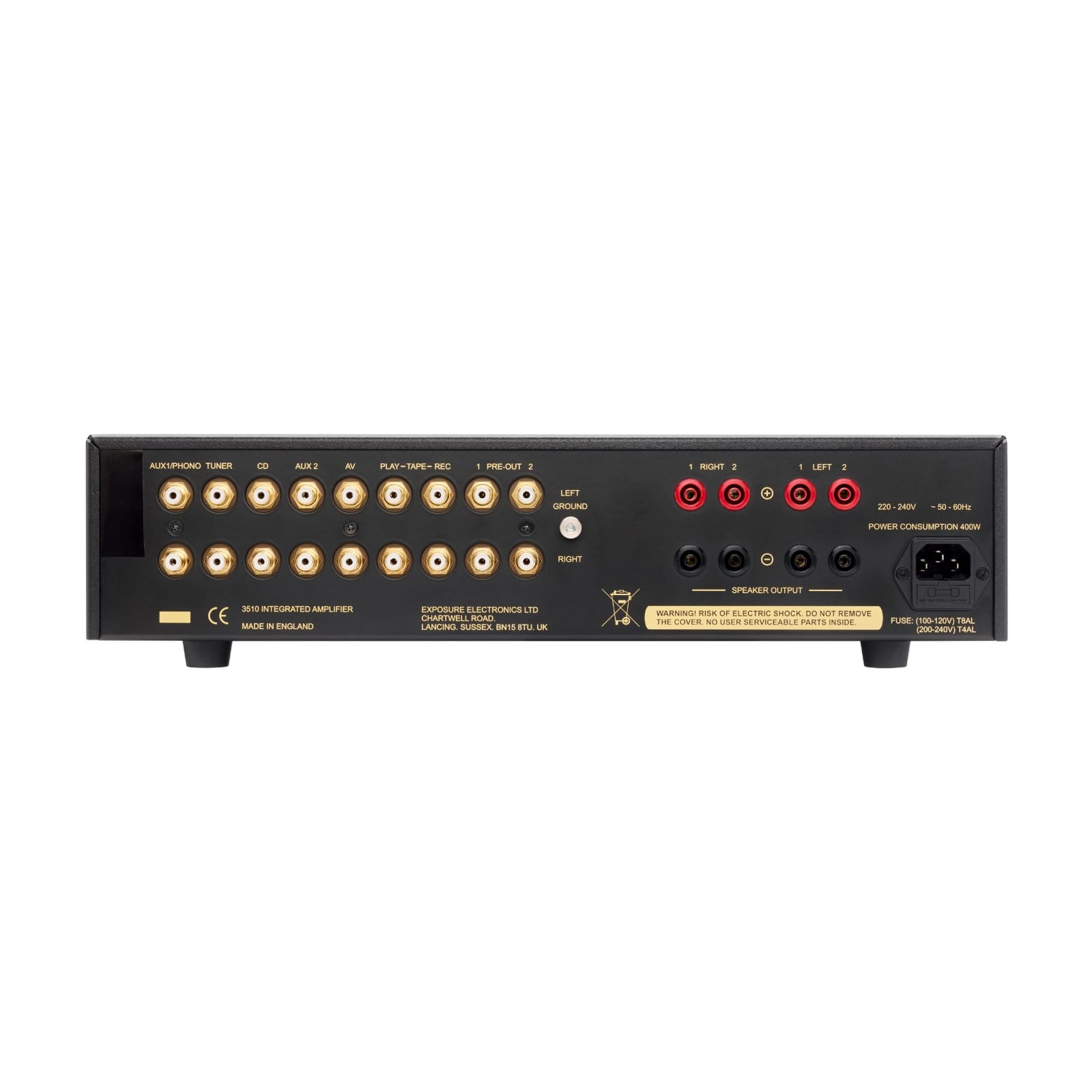 Exposure 3510 Integrated Amplifier back black