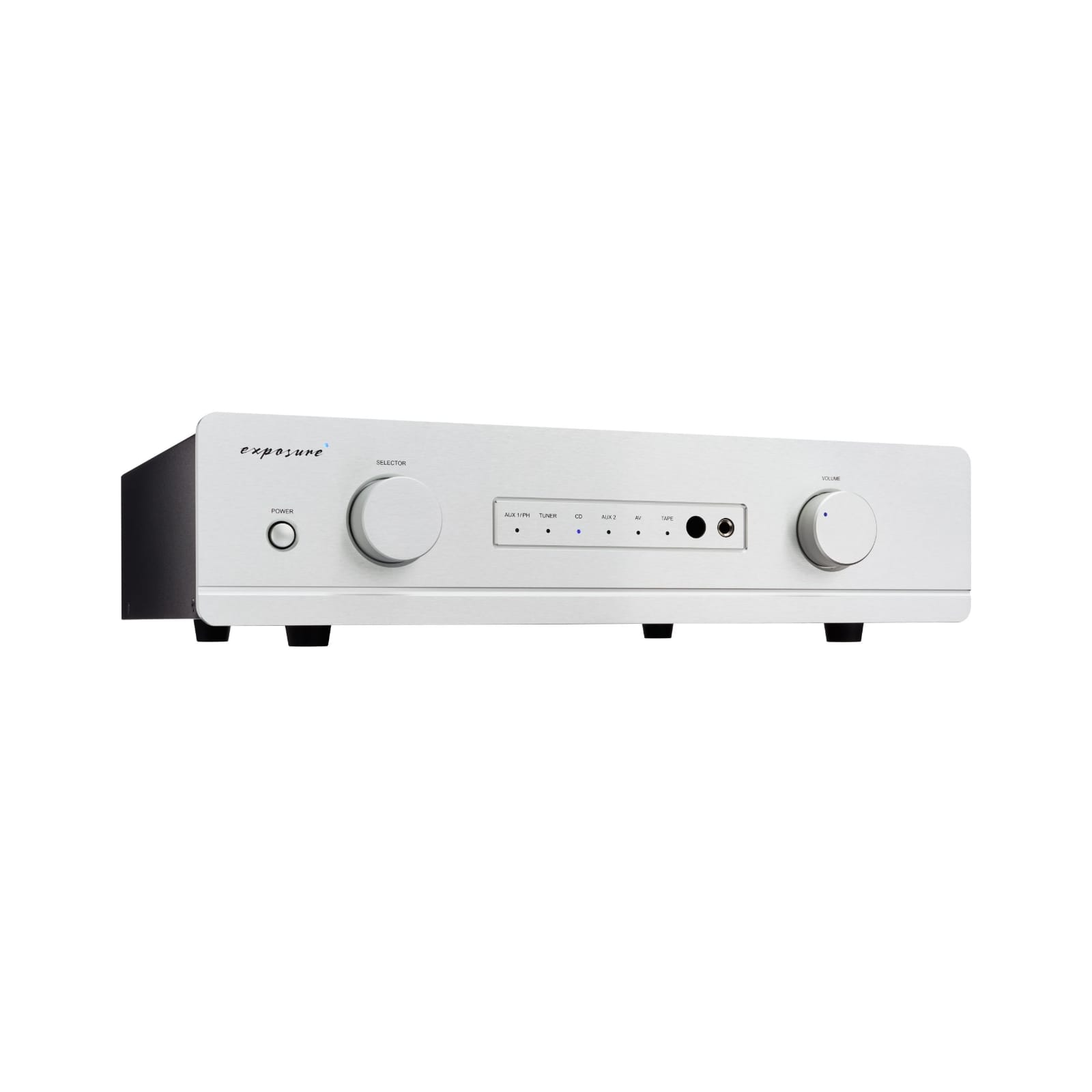 Exposure 3510 Integrated Amplifier front silver angle right