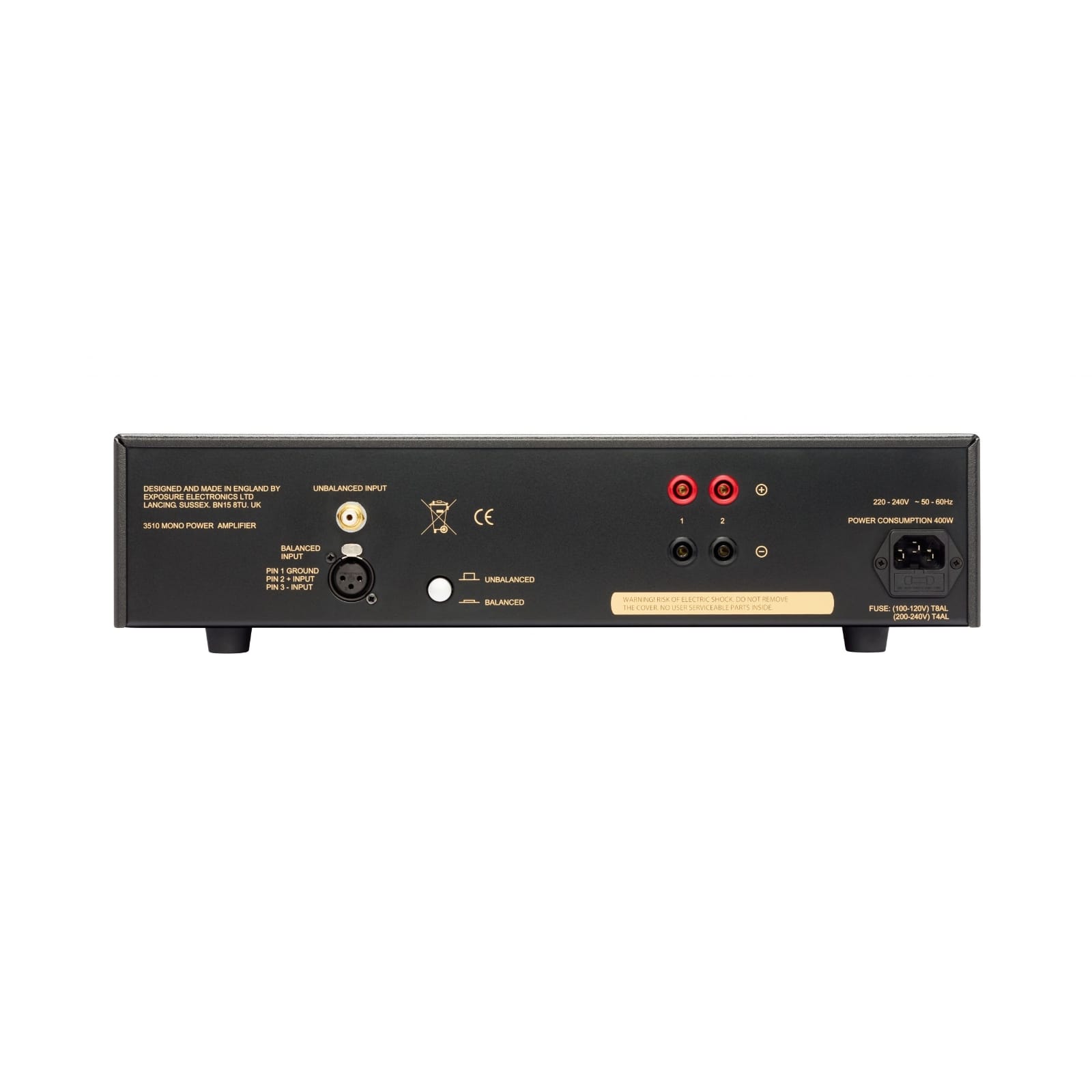 Exposure 3510 Mono Amplifier back black