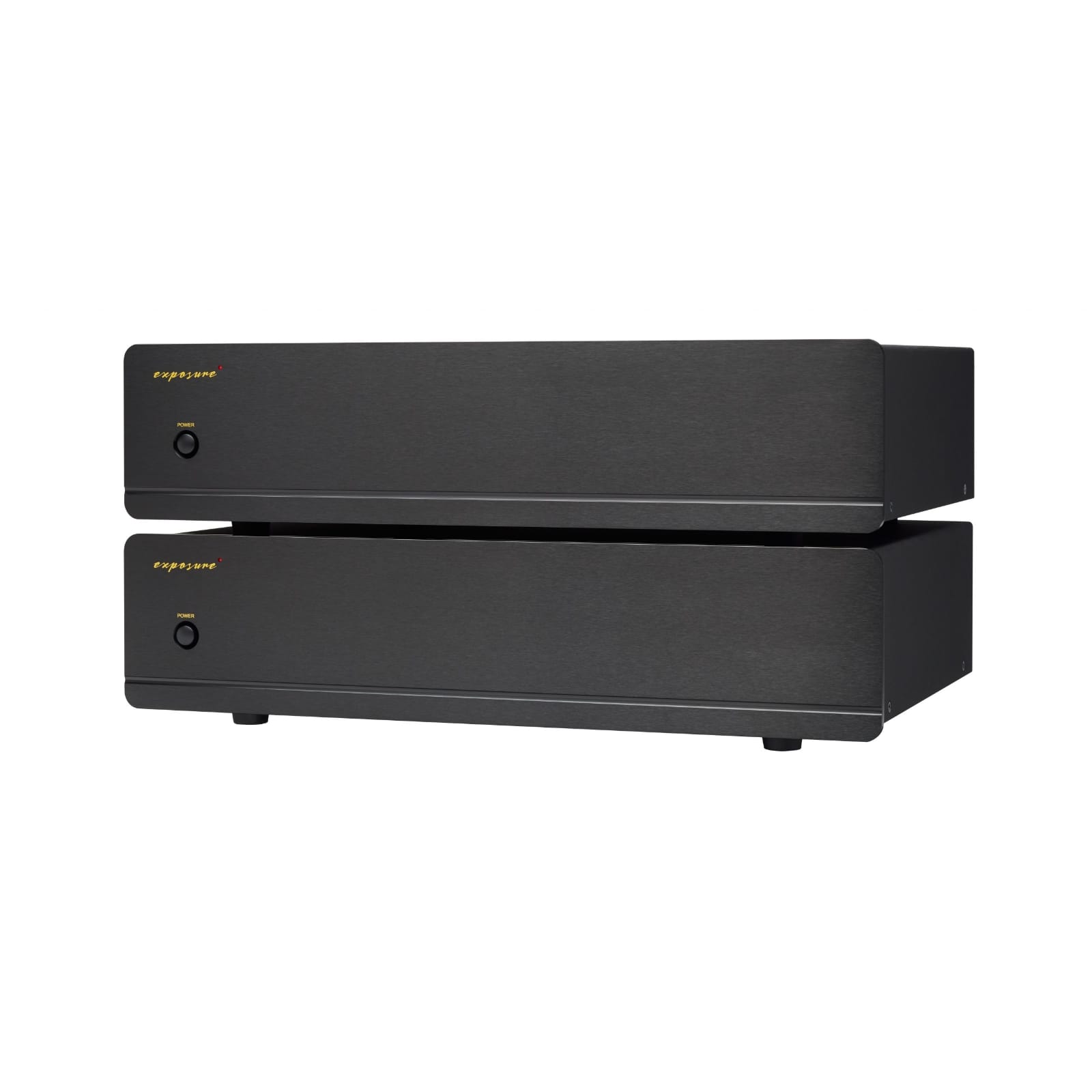 Exposure 3510 Mono Amplifier front black angle left