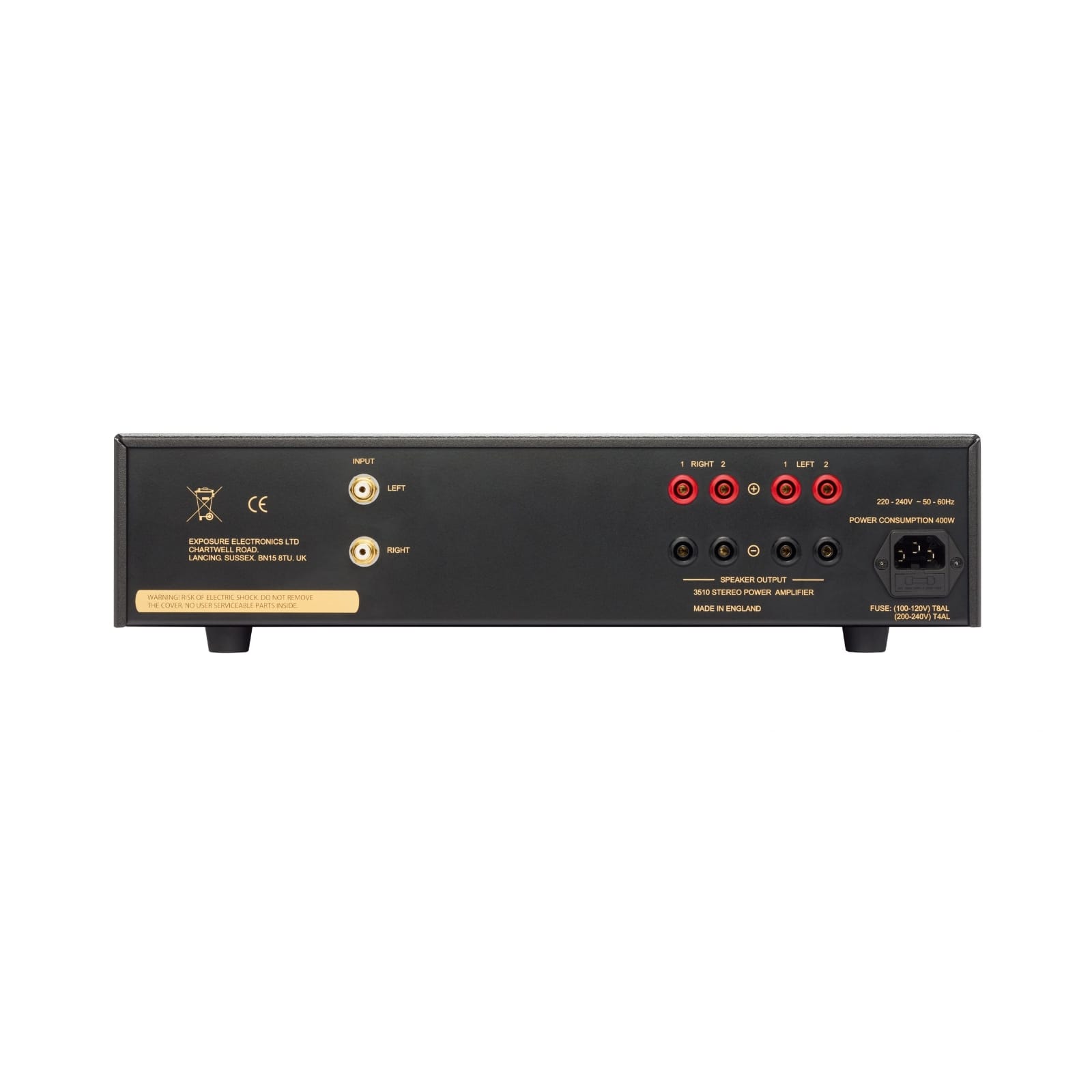 Exposure 3510 Power Amplifier back black