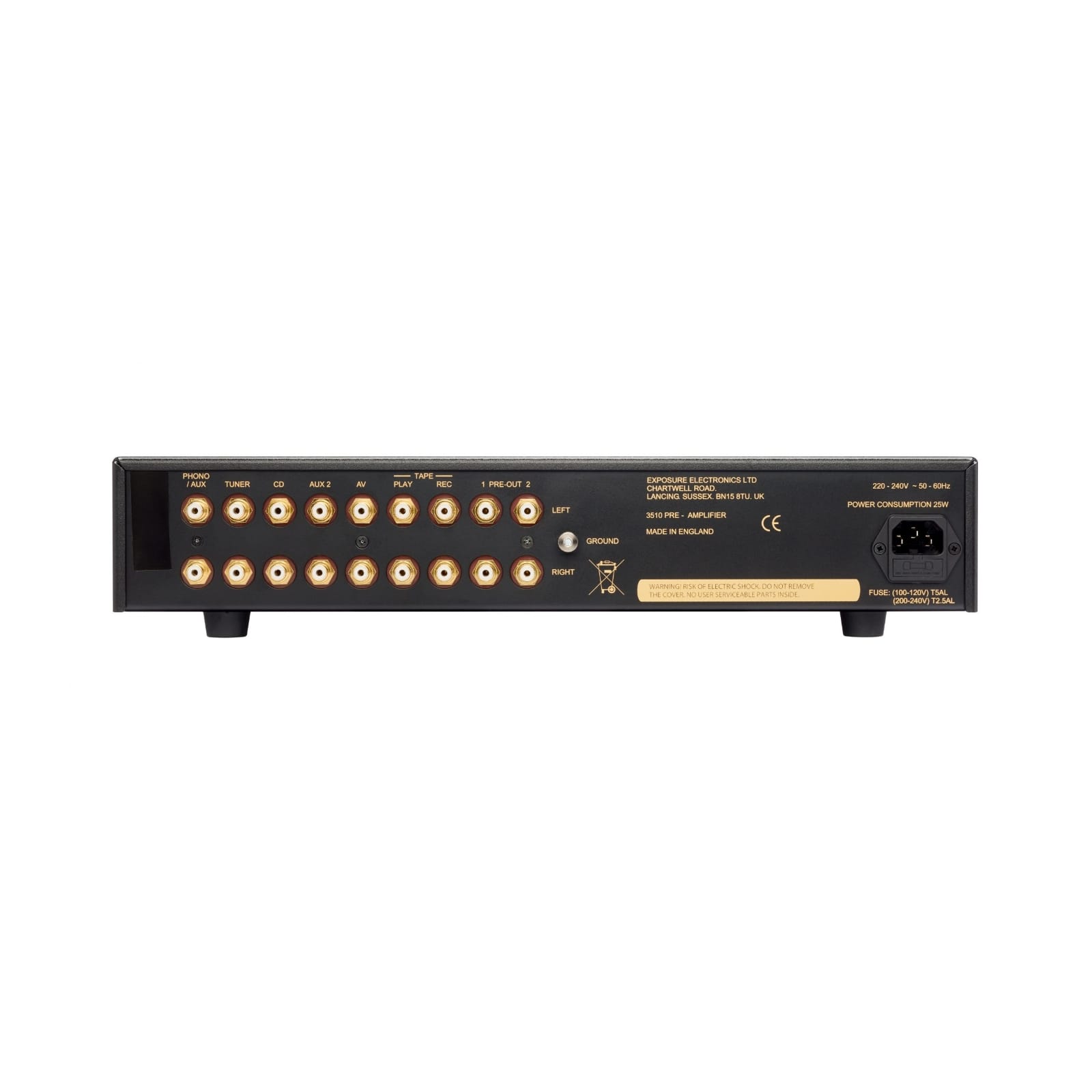 Exposure 3510 Pre Amplifier back black