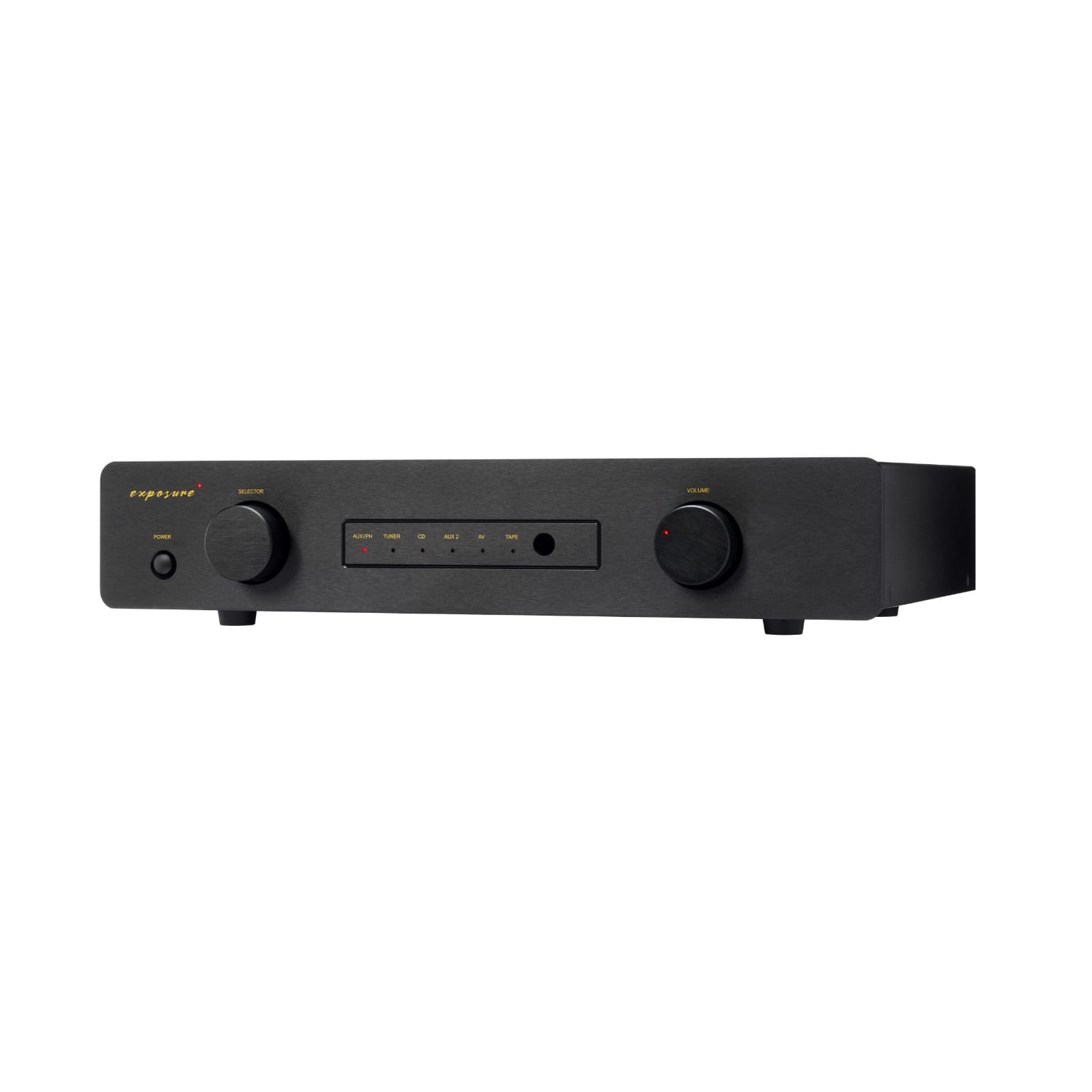 Exposure 3510 Pre Amplifier front black angle left