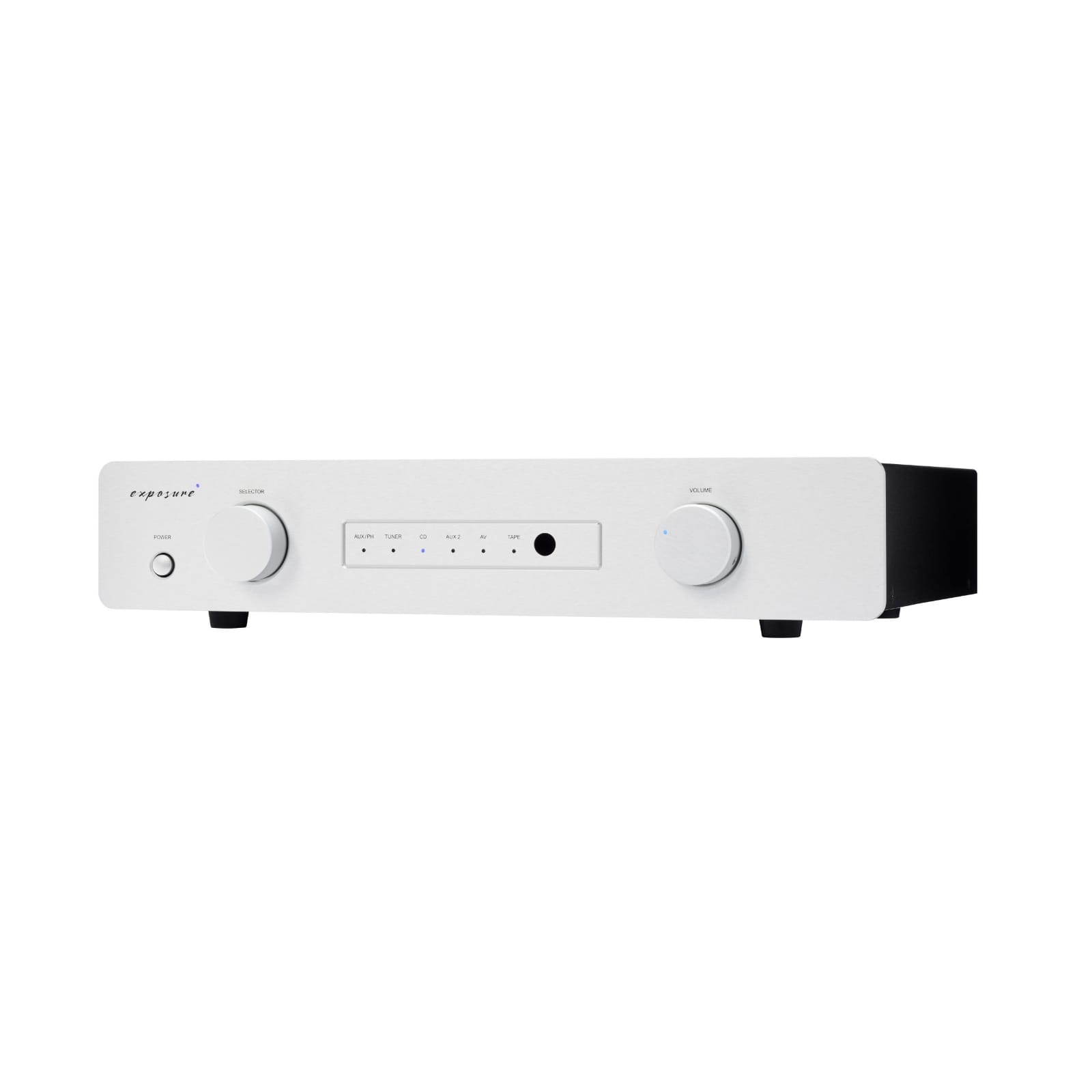 Exposure 3510 Pre Amplifier front silver angle left
